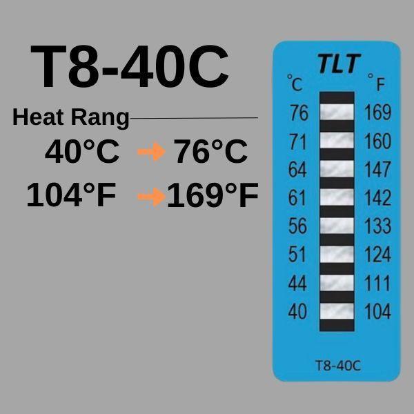 NIGK T8-40C แถบวัดอุณหภูมิแบบ 8 ระดับ │10pcs/case image