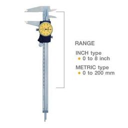 Mitutoyo M-505-733 Dial Caliper เครื่องวัดคาลิเปอร์แบบเข็ม (0 - 200mm) image