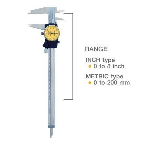 Mitutoyo M-505-731 Dial Caliper เครื่องวัดคาลิเปอร์แบบเข็ม (0 - 200mm) image