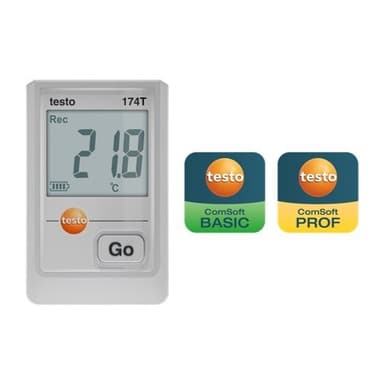 Testo 174 T เครื่องบันทึกอุณหภูมิ Mini temperature data logger with USB-C and PC software