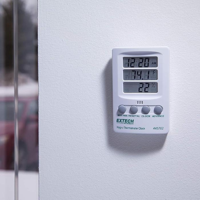 Extech EX-445702 นาฬิกาอัจฉริยะ พร้อมวัดอุณหภูมิและความชื้น (Hygro-Thermometer Clock) image