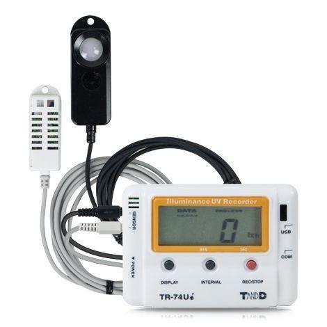 T&D TR-74Ui เครื่องวัดและบันทึก แสงลักซ์ แสงยูวี อุณหภูมิและความชื้น image