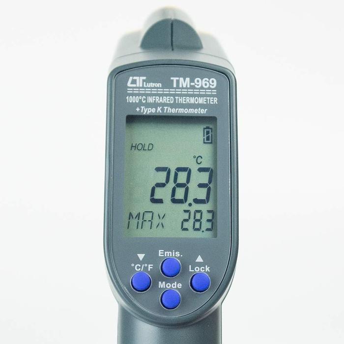 Lutron TM-969 เครื่องวัดอุณหภูมิอินฟราเรด | Max 1000°C image
