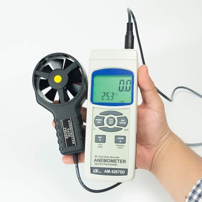Lutron AM-4207SD เครื่องวัดและบันทึกความเร็วลม 3 In 1 | SD Card image