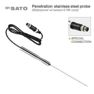 SK Sato S270WP-04 โพรบวัดอุณหภูมิกันน้ำแบบปลายแหลม (Pointed End-Waterproof) | Cable 0.7 M