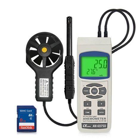 Lutron AM-4237SD เครื่องวัดและบันทึกความเร็วลมและปริมาตรลม (7 In 1) | SD Card image