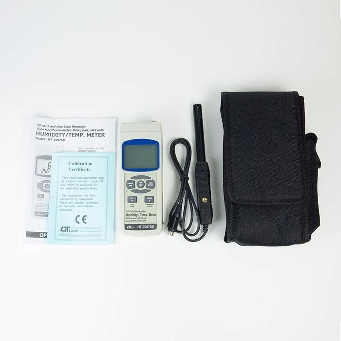 Lutron HT-3007SD เครื่องวัดอุณภูมิความชื้น 4 In 1 | SD Card image