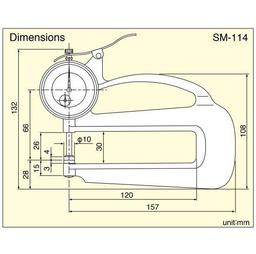 TECLOCK SM-114 ไดอัลเกจวัดความหนา 10mm image