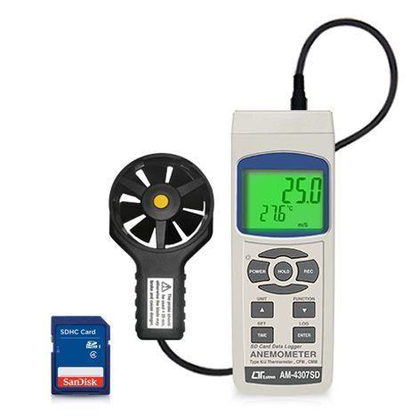 Lutron AM-4307SD เครื่องวัดและบันทึกความเร็วลม 4 In 1 | SD Card image