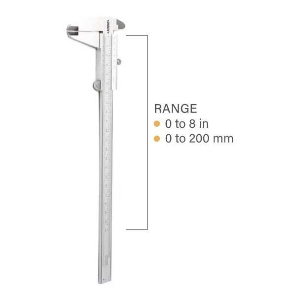 IN-1205-200S เวอร์เนีย 0-200 มม./8" (0.05 มม/1/128") image