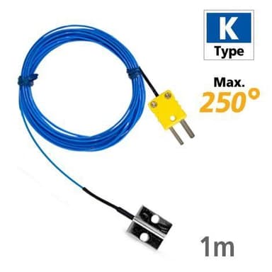 Rixen GK-02-PS โพรบวัดอุณหภูมิมีรูสำหรับยึดติด Max.250℃ (Type K)