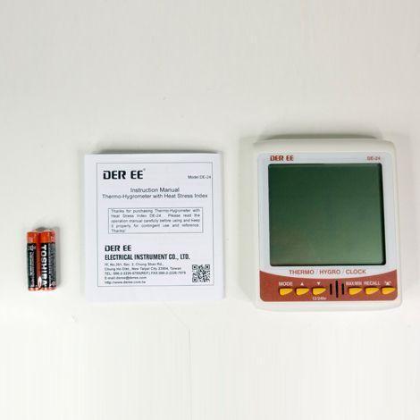 DER EE DE-24 เครื่องวัดอุณหภูมิและความชื้น 4in1 image