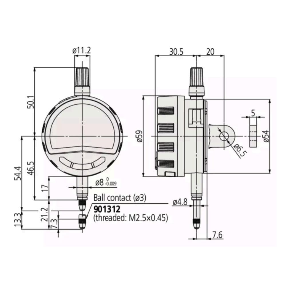 Mitutoyo M-543-701 Digimatic Indicator (12.7mm)
