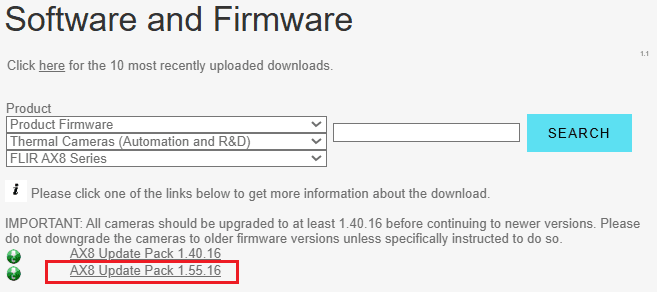 คู่มืออัปเดต Firmware FLIR AX8 แบบละเอียด