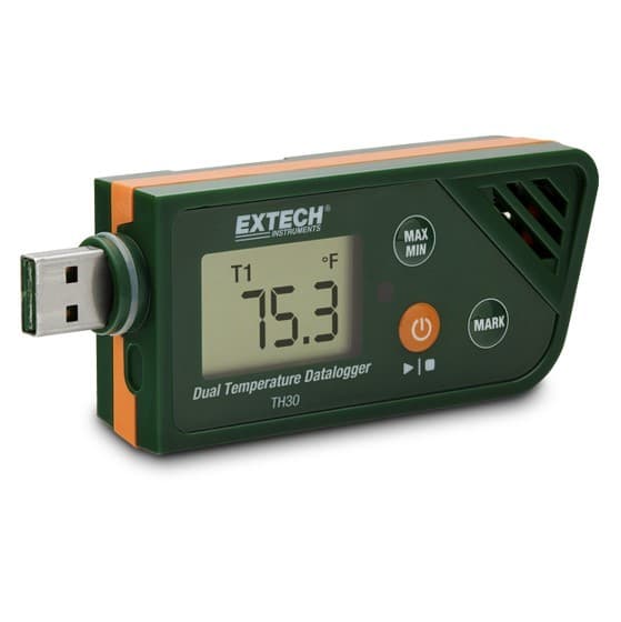 Extech TH30 เครื่องบันทึกอุณหภูมิ USB Dual Temperature Datalogger