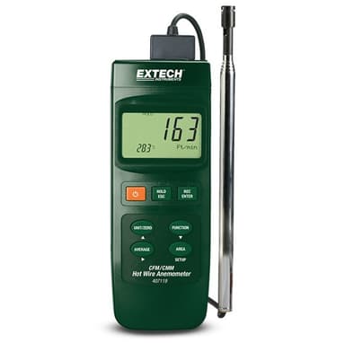 Extech 407119 เครื่องวัดความเร็ว Heavy Duty CFM Hot Wire