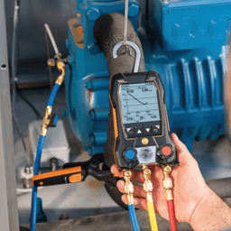 Testo 550s Smart digital manifold with wireless clamp temperature probes (with sightglass)