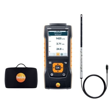 Testo 440 เครื่องวัดความเร็วลมและคุณภาพอากาศในอาคาร Hot Wire Kit (IAQ)