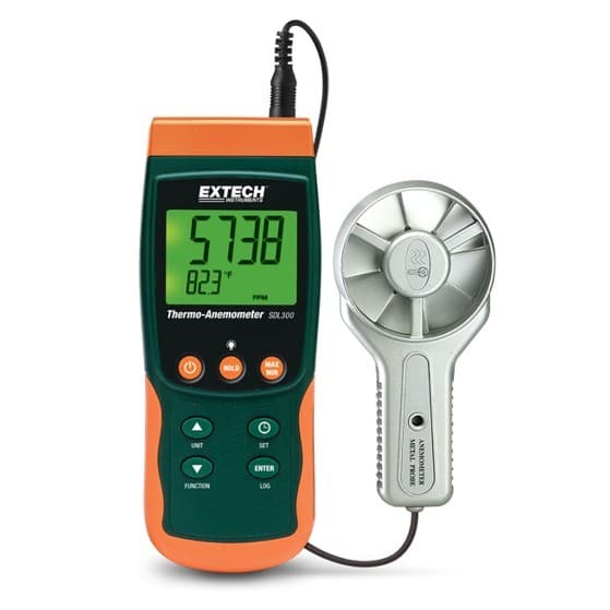 Extech SDL300 เครื่องบันทึกและวัดความเร็วแบบใบพัด Metal Vane Thermo-Anemometer Datalogger