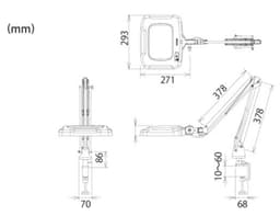 Otsuka O-LIGHT7-F-4XAR โคมไฟแว่นขยายแบบมีแขนจับหนีบโต๊ะ 4XAR