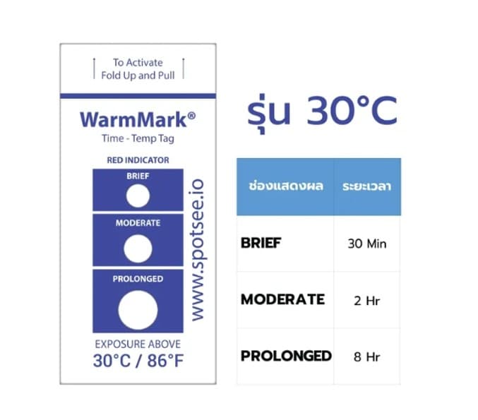 WarmMark-30C แถบวัดอุณหภูมิ 30 องศาเซลเซียส