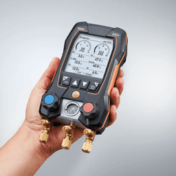Testo 550s Smart digital manifold with wireless clamp temperature probes (with sightglass)