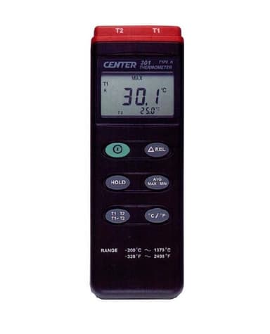 CENTER-301 เครื่องวัดอุณหภูมิ Thermocouple Type K รองรับ 2Ch