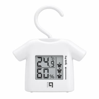LP1077W เครื่องวัดอุณหภูมิความชื้น Clothes Shaped Thermometer Hygrometer