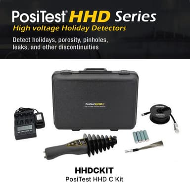 DeFelsko PosiTest HHDCKIT High Voltage Holiday Detector C Kit เครื่องตรวจหารูเข็มในชั้นเคลือบผิวหนา สำหรับงานอุตสาหกรรม