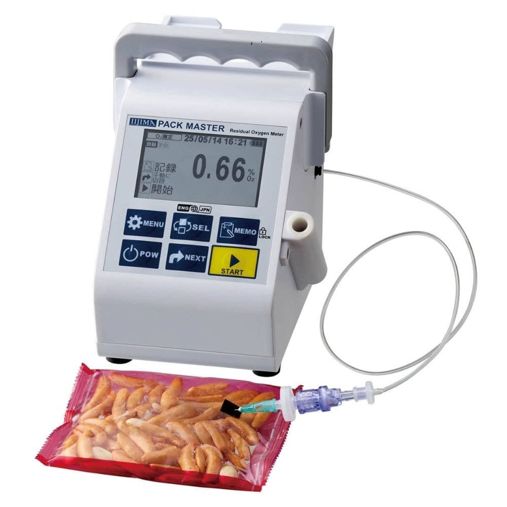 IIjima RO-105S เครื่องวัดออกซิเจนคงเหลือในบรรจุภัณฑ์อาหาร (Residual Oxygen Meter)