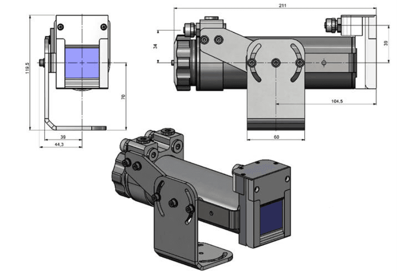 Optris ACXI80MWAK2 Assembling Kit สำหรับ Xi80 Water Cooling Housing พร้อม Air Purge