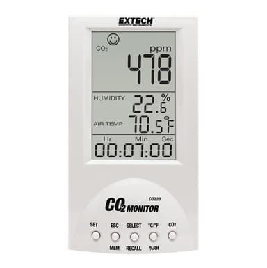 Extech CO220 เครื่องวัดคุณภาพอากาศ Desktop Indoor Air Quality CO2