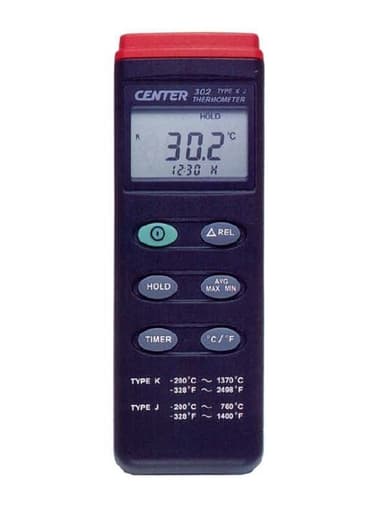 CENTER-302 เครื่องวัดอุณหภูมิ Thermocouple Type K,J รองรับ 1Ch