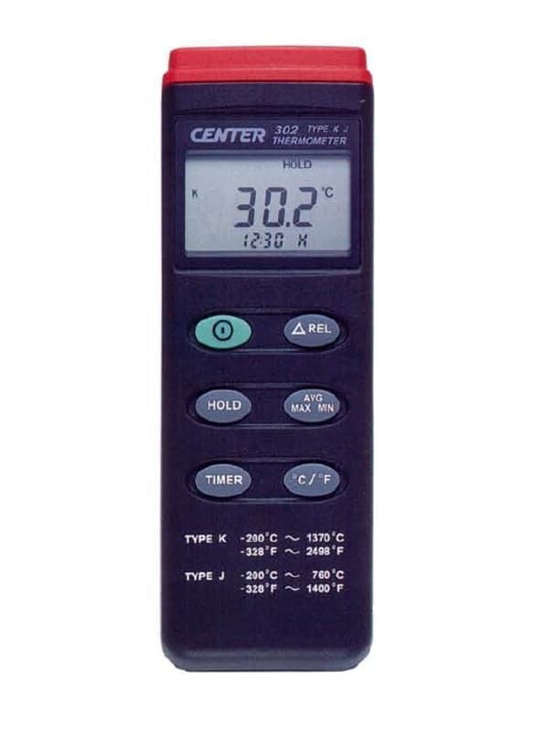 CENTER-302 เครื่องวัดอุณหภูมิ Thermocouple Type K,J รองรับ 1Ch