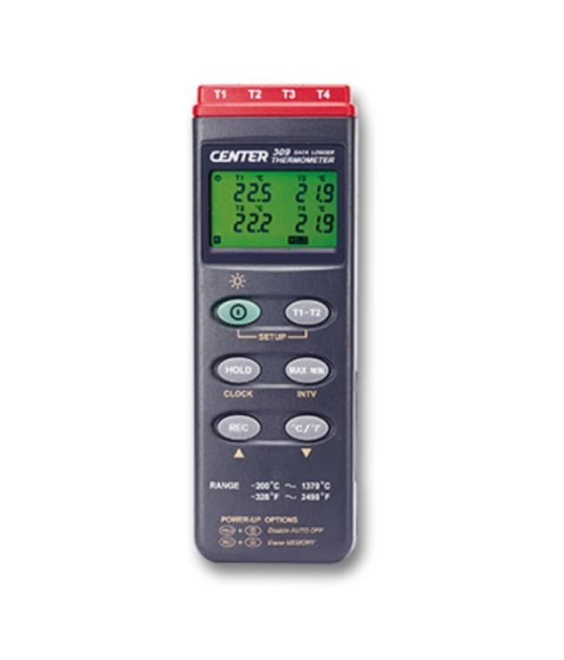 CENTER-309 เครื่องวัดอุณหภูมิแบบพกพา รองรับ 4 Ch.