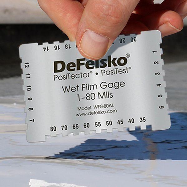 DeFelsko หวี Wet Film Gage Stainless 6-Sided 1–80 mils -photo1