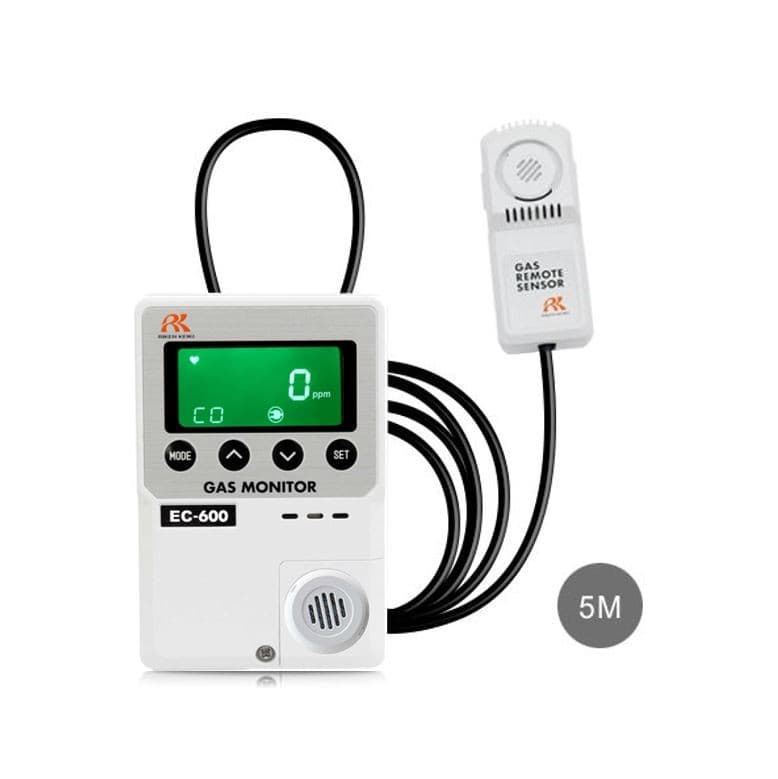 RIKEN KEIKI Single Point Gas Monitor รุ่น EC-600-5M เครื่องตรวจจับก๊าซคาร์บอนมอนอกไซด์ (CO) แบบติดตั้งประจำที่ (Fixed Gas Detector) สำหรับตรวจวัดก๊าซในพื้นที่ทำงานและแจ้งเตือนเมื่อความเข้มข้นของก๊าซเกินค่าที่กำหนด เหมาะสำหรับงานด้านความปลอดภัยในโรงงานอุตสาหกรรม ห้องปฏิบัติการ ห้องหม้อไอน้ำ และพื้นที่ที่มีความเสี่ยงต่อการสะสมของก๊าซ CO