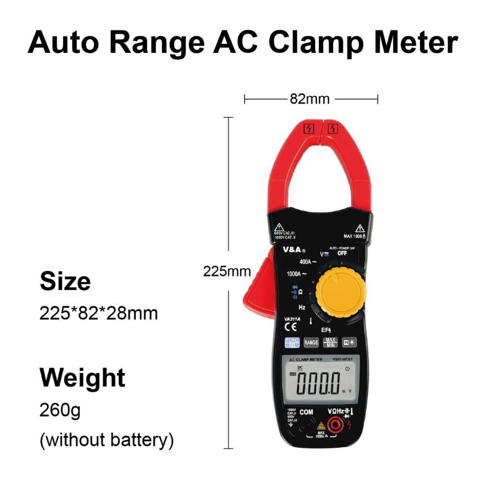V&A VA311A แคลมป์มิเตอร์ (Digital Clamp Meter)
