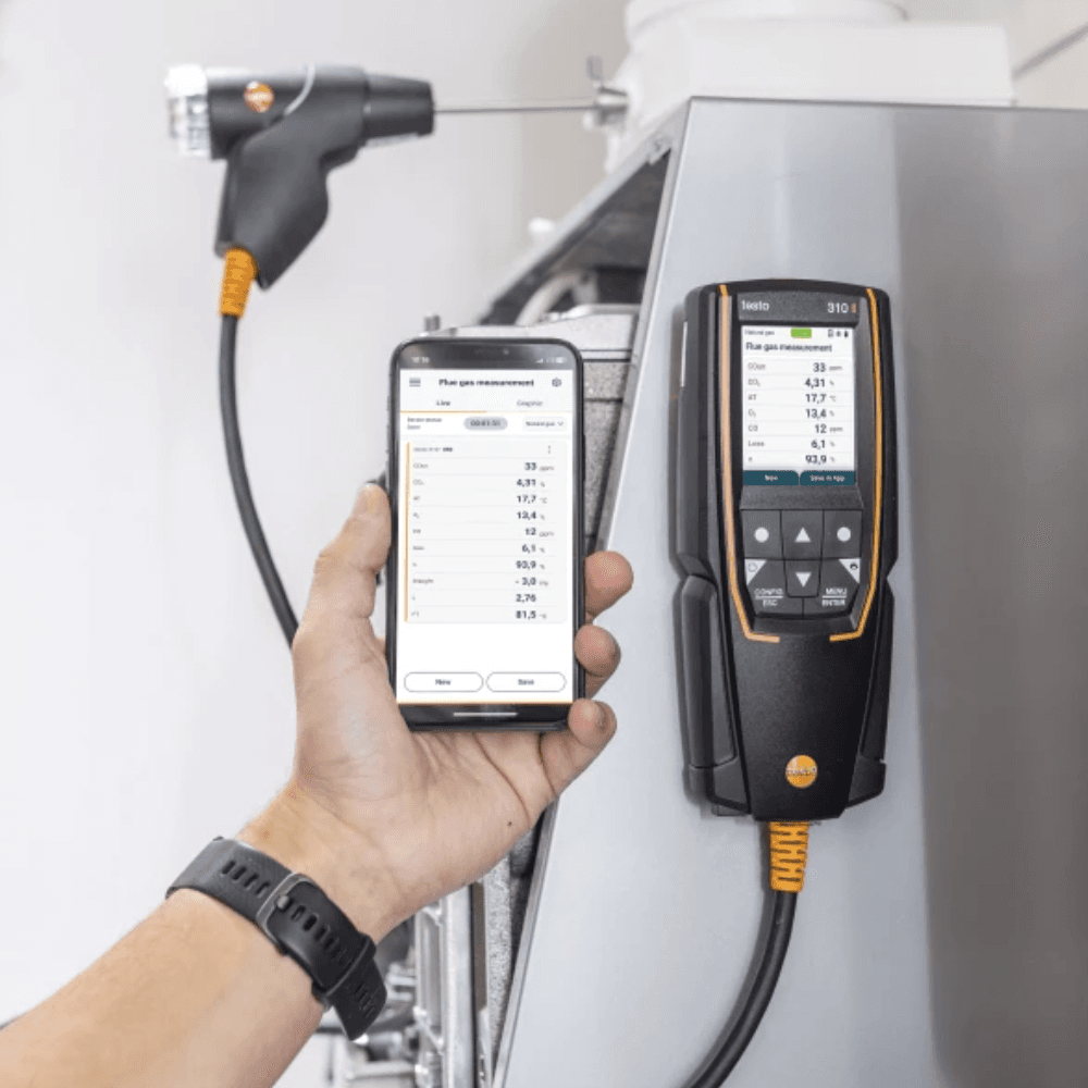 Testo-310-ll-KIT2 เครื่องวิเคราะห์ก๊าซ (Flue Gas Analyzer With Printer)