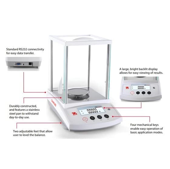 Ohaus PR423 เครื่องชั่งน้ำหนักดิจิตอล PR Series Precision 420 g (In-Cal)