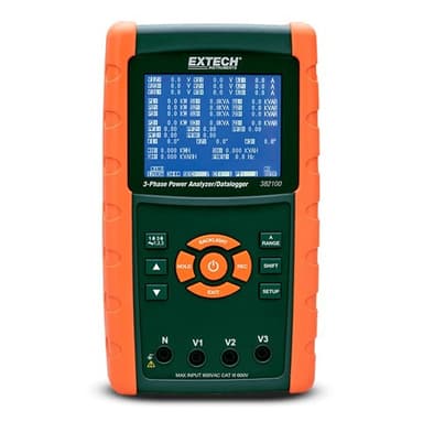 Extech 382100 เครื่องวิเคราะห์และบันทึกค่าไฟฟ้า 1200A 3-Phase Power Analyzer/Datalogger