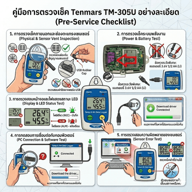 คู่มือการตรวจเช็ค Tenmars TM-305U เบื้องต้น