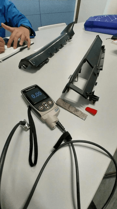 Demo Positector UTG วัดความหนาพลาสติก